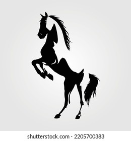 Hijos Silhouette Vector Ilustración Contorno Ecuestre Rastreo De Caballos Ecuestres Pony, Unicornio