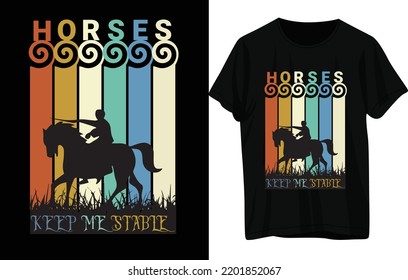 Horses T- shirt Design .