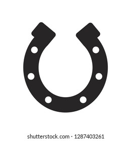 horseshoe black simple vector icon