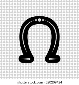 Horseshoe - black  vector icon