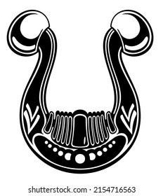Horseshoe - black vector silhouette for logo or pictogram. Horseshoe