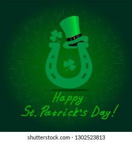 horseshoe card for St. Patrick's Day