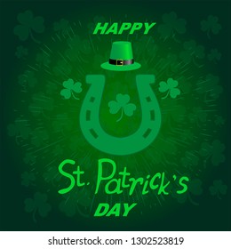 horseshoe card for St. Patrick's Day