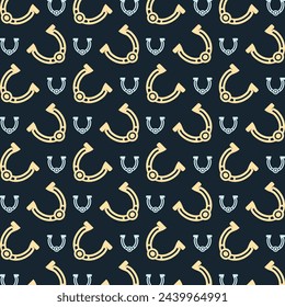 Horseshoe charming trendy multicolor repeating pattern vector illustration background