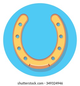 horseshoe circle icon with shadow