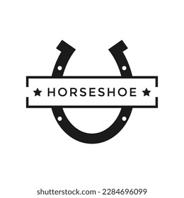 horseshoe concept logo design template