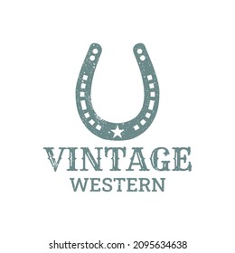 Horseshoe For Country, Western, Cowboy Ranch Logo Design Inspiration