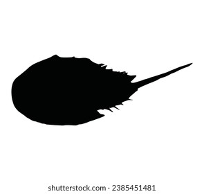 Horseshoe crab silhouette, high quality vector.