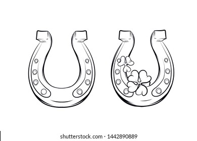 horseshoe drawing graphics illustration vector eps 10