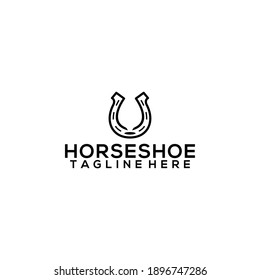 Horseshoe Element Logo Template Vector