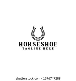 Horseshoe Element Logo Template Vector