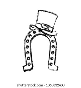 horseshoe with elf hat saint patrick