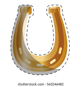 horseshoe equine or luck icon image vector illustration design