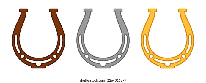 Horseshoe in flat style isolated
