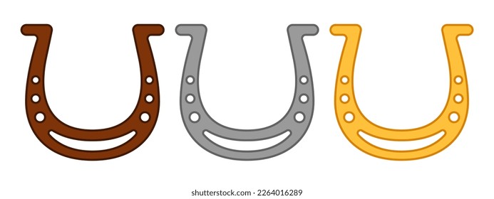 Horseshoe in flat style isolated
