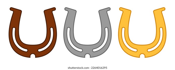 Horseshoe in flat style isolated