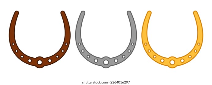 Horseshoe in flat style isolated