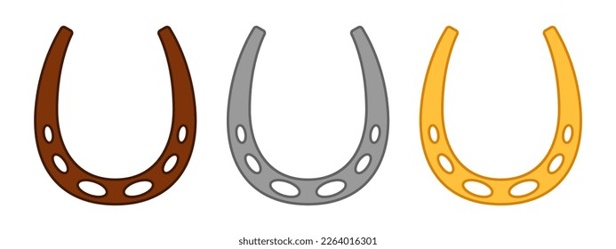 Horseshoe in flat style isolated