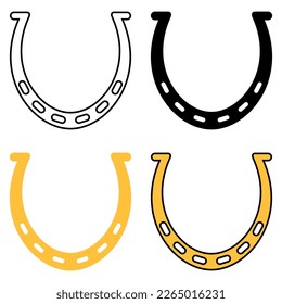 Horseshoe in flat style isolated