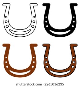 Horseshoe in flat style isolated