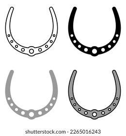 Horseshoe in flat style isolated