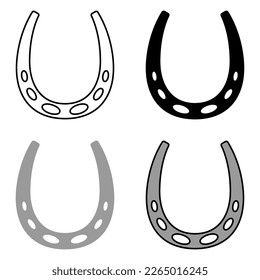 Horseshoe in flat style isolated