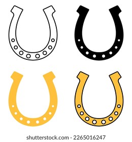 Horseshoe in flat style isolated