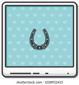 Horseshoe flat vector icon.