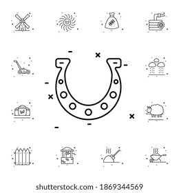Horseshoe flat vector icon in agriculture pack