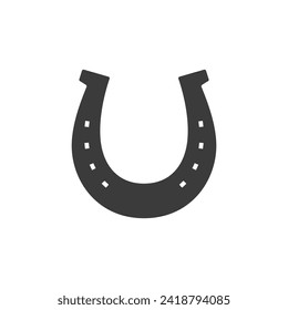 Horseshoe graphic icon. Good luck symbol isolated on white background. Vector illustration