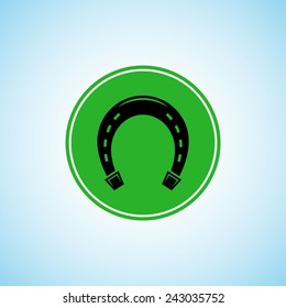 Horseshoe in green round