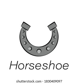 Hufeisenhandzeichner Symbol. Element der landwirtschaftlichen Illustrationssymbole. Zeichen und Symbole können für Web, Logo, mobile App, UI, UX verwendet werden