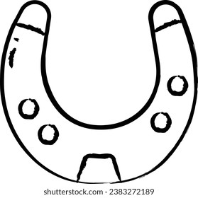 Horseshoe hand drawn vector illustration
