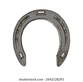 Horseshoe hand drawn vector illustration