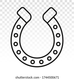 Horseshoe or horse shoe line art icon for apps and websites