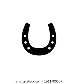 Horseshoe Icon Black Flat Design On Stock Vector (Royalty Free) 1611700537