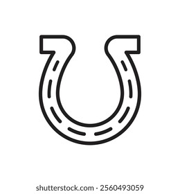 Horseshoe icon Black and white logo