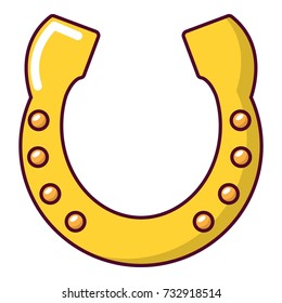 Horseshoe icon. Cartoon illustration of horseshoe vector icon for web