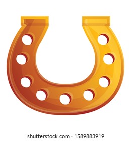 Horseshoe icon. Cartoon of horseshoe vector icon for web design isolated on white background