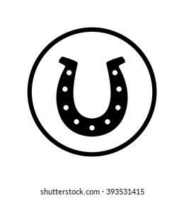 Horseshoe Icon Circle Vector Illustration Stock Vector (royalty Free 