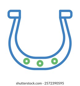 Horseshoe icon. Concept of good luck, fortune, and success.