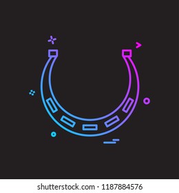 horseshoe icon design vector