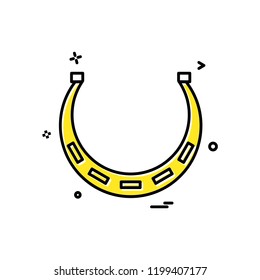 horseshoe icon design vector