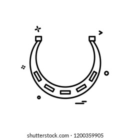 horseshoe icon design vector