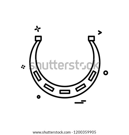 horseshoe icon design vector