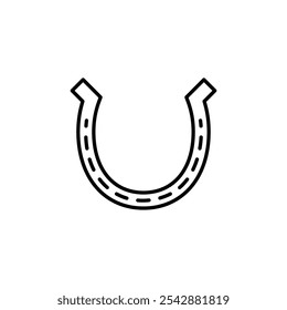 Horseshoe icon. filled and line stroke icons