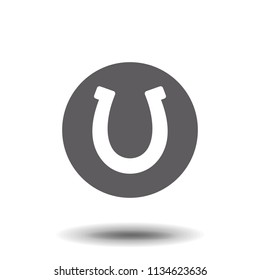 horseshoe icon. Flat illustration vector icon for web