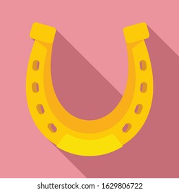 Horseshoe icon. Flat illustration of horseshoe vector icon for web design