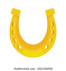 Horseshoe icon. Flat illustration of horseshoe vector icon isolated on white background