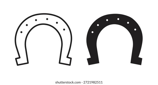 Hufeisen Symbol flach einfaches Symbol. Liner Version - Stock-Vektor.